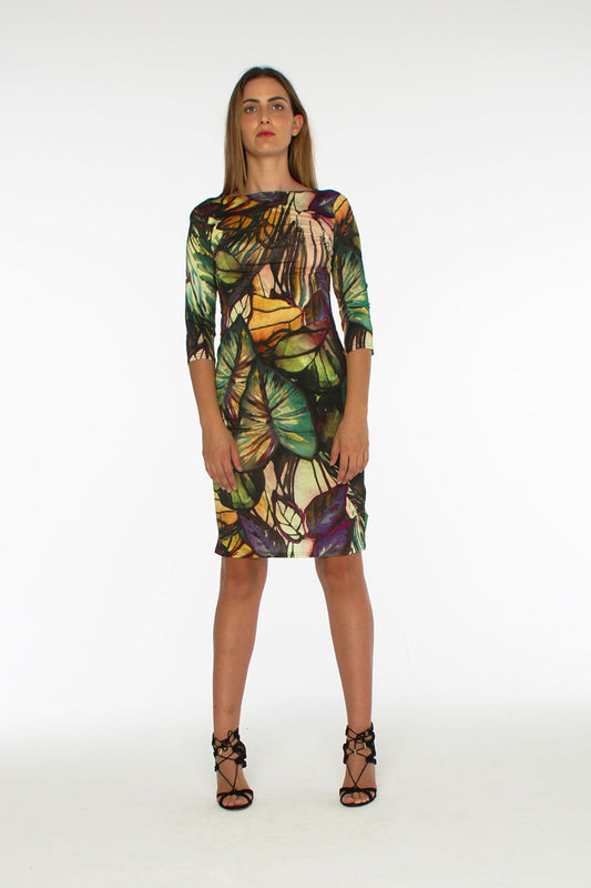 "Alboran" 3/4 Sleeve Knee Length Dress
