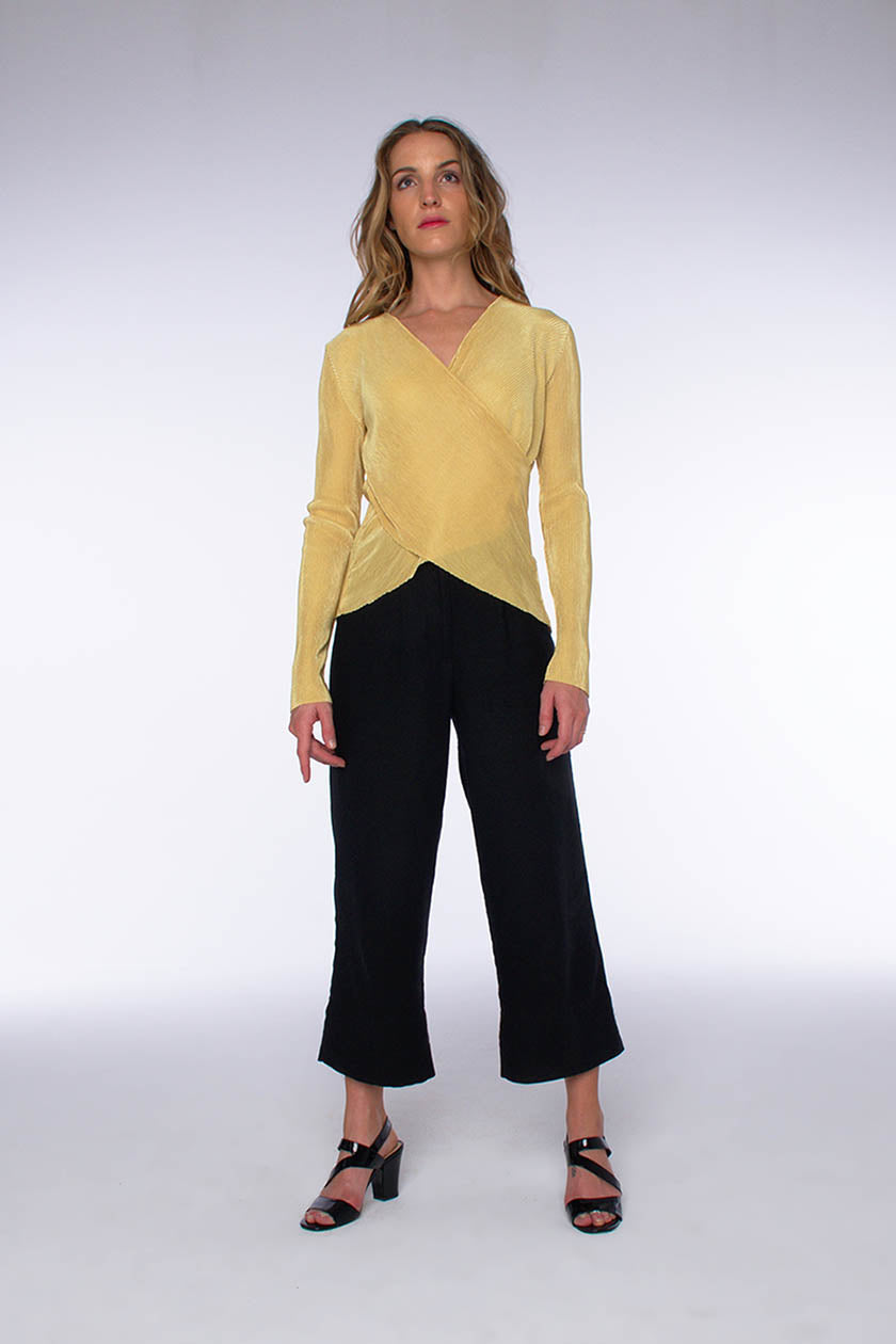 Long Sleeve Draped Stretch Top